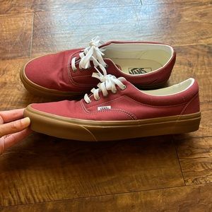 Mens authentic burgundy and gum vans.